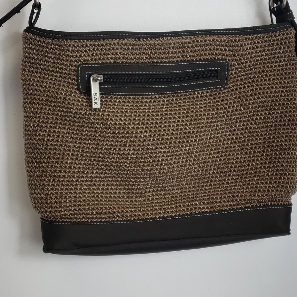 The SAK shoulder bag purse brown woven - Picture 4 of 5